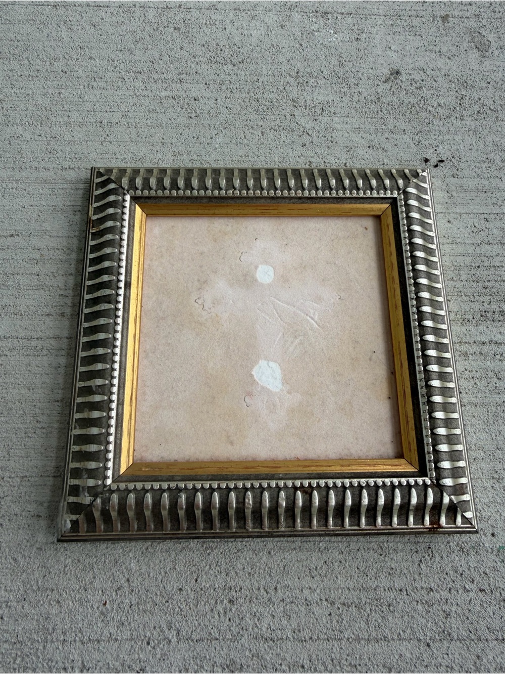 Vintage Rosemary Nelson Texas Decorative Picture Frame 5.5” x 5.5” Silver Tone
